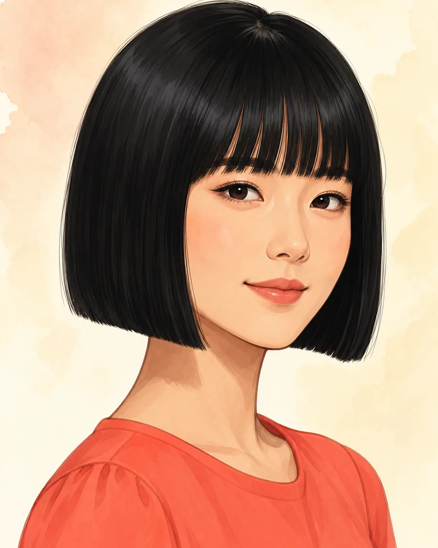 Box Bob · AI-generated hairstyle example