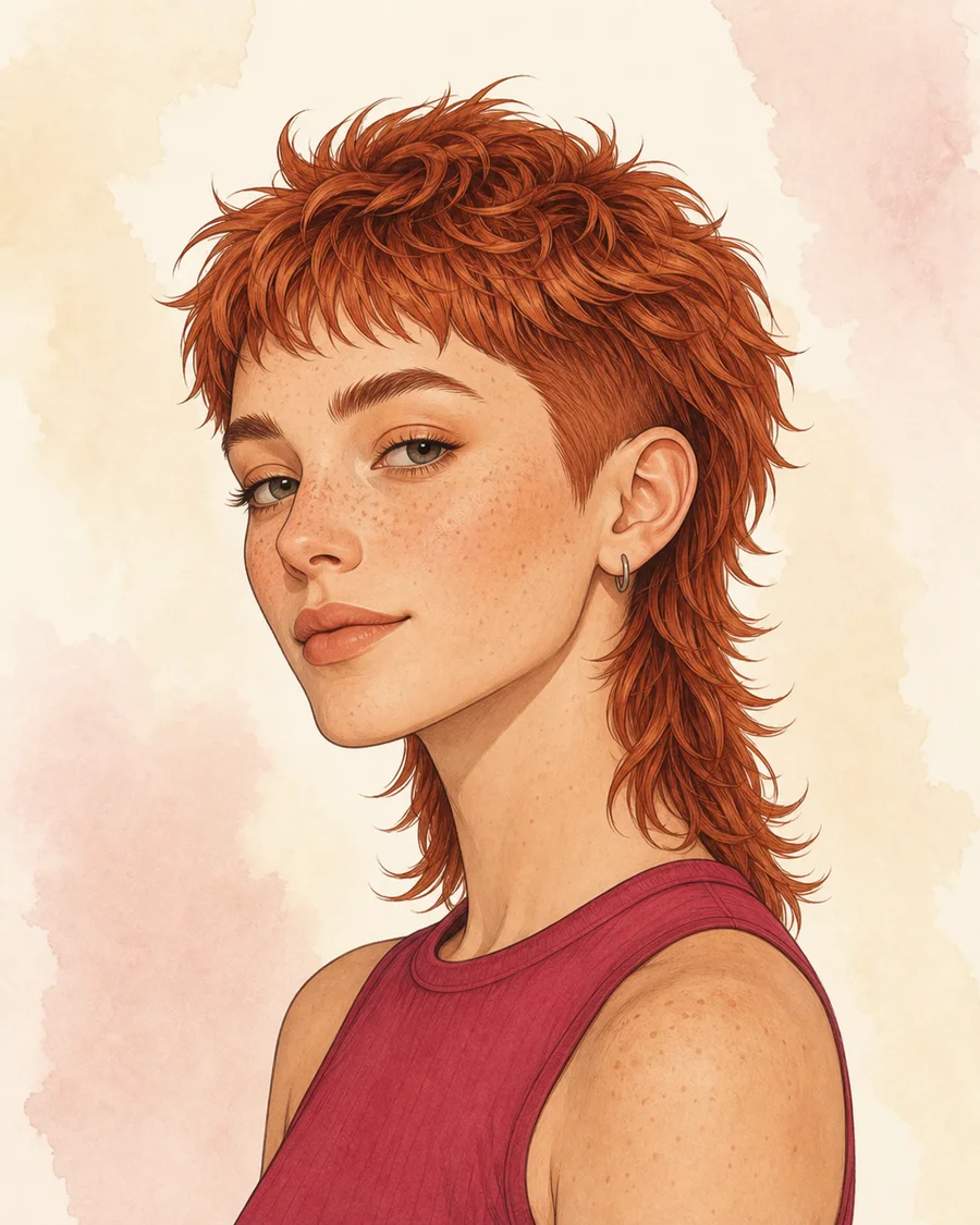 Modern Mullet · AI-generated hairstyle example