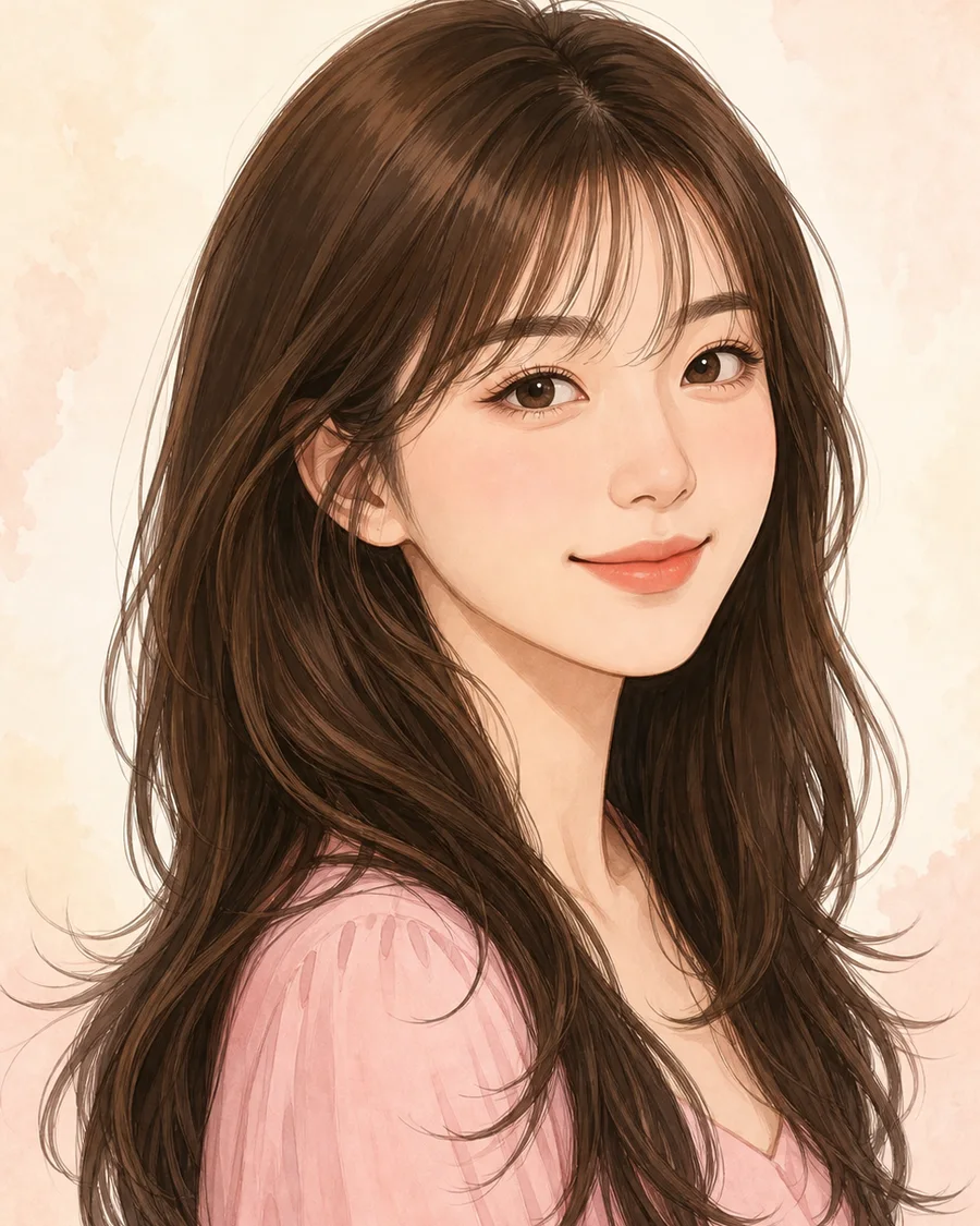 Wispy Bangs · AI-generated hairstyle example